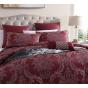 Platinum Lisbon Cabernet Yarn Dyed Crinkle Jacquard European Pillowcase | 65x65cm | Cabernet
